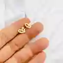Aretes Corazón Dorado Mini