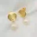 Aretes Clásicos Dorados Con Perlas