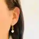 Aretes Dorados Con Perlas