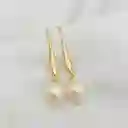 Aretes Dorados Con Perlas