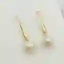 Aretes Dorados Con Perlas
