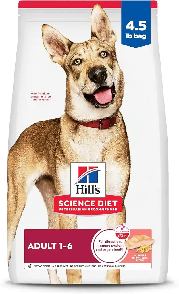 Hills Perro Adult 1-6 Salmon Brown Rice 4.5lb 2.04kg