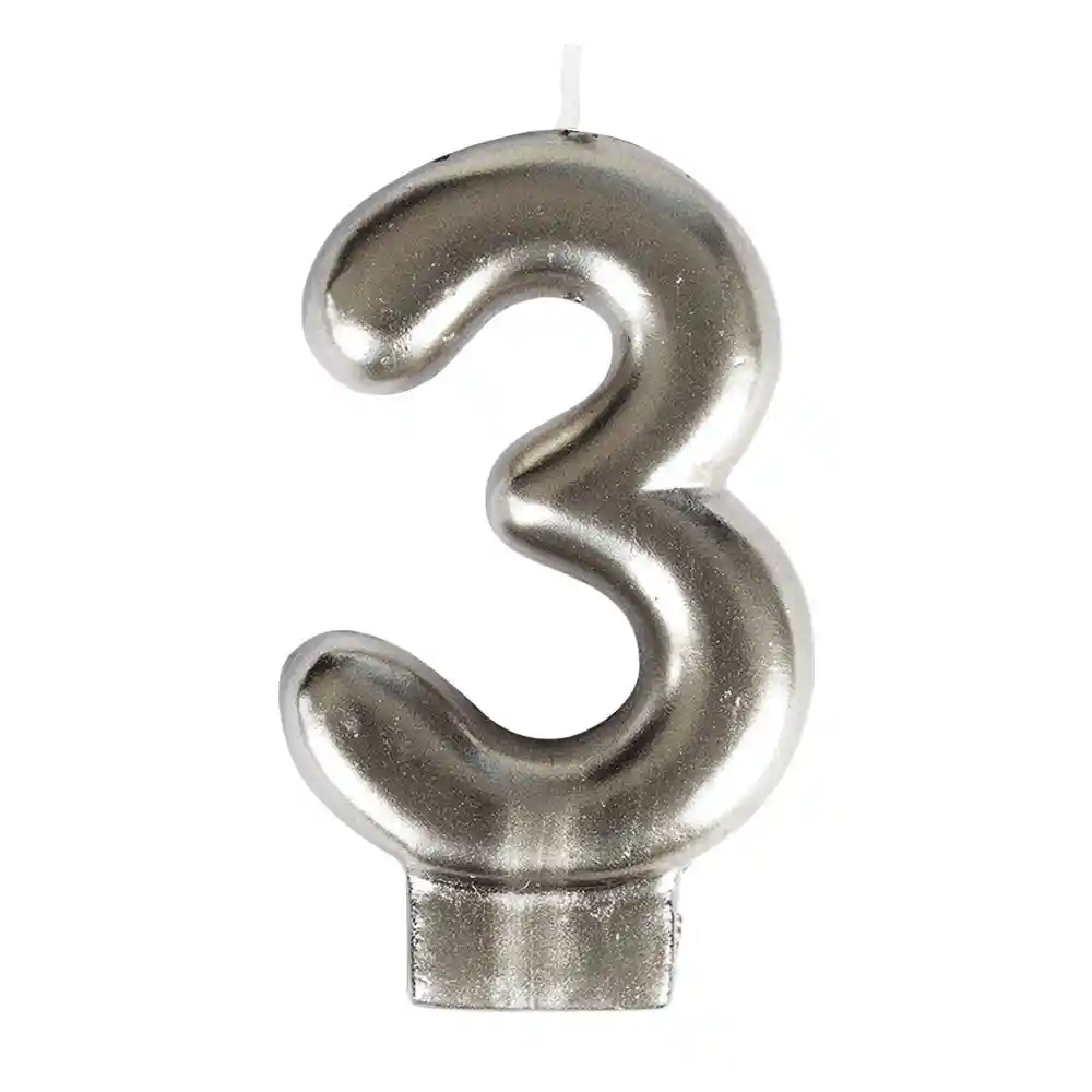 Vela Número Tres # 3 - Plateada