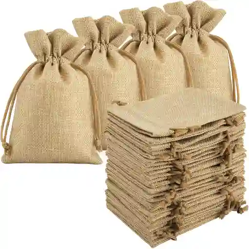 Bolsas De Regalo Yute Empaques X10 Costales 13x18cm