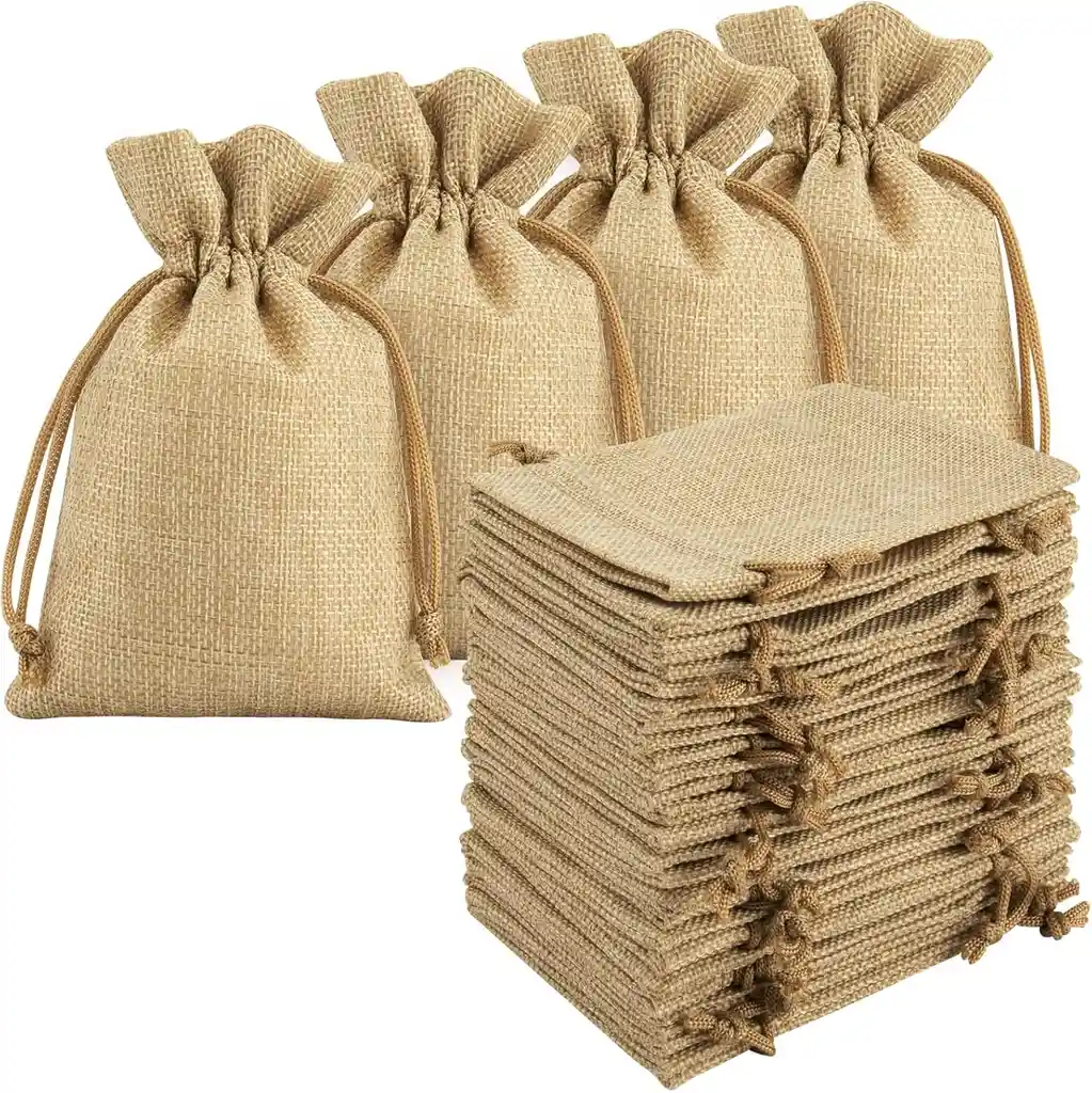 Bolsas De Regalo Yute Empaques X10 Costales 13x18cm