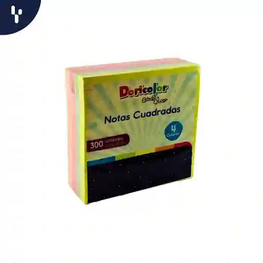 Taco Adhesivo Doricolor X4 Colores 300und 7.6cm X 7.6cm