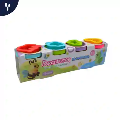 Plastimasa Parchesitos X4 Unidades Color Pastel