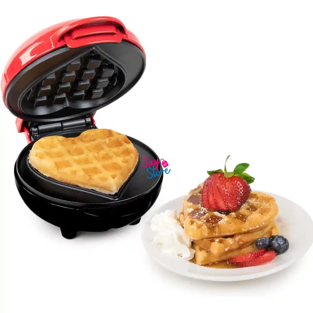 Waflera Eléctrica En Forma Corazón Antiadherente Pancakes