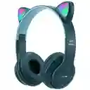 Diadema Niñas Audifonos Bluetooth Orejas Gato Luz Rgb Mz47