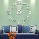 Reloj De Pared 90x90 Cm Con Números Y Letras 3d Silencioso