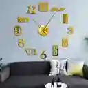 Reloj De Pared 90x90 Cm Con Números Y Letras 3d Silencioso