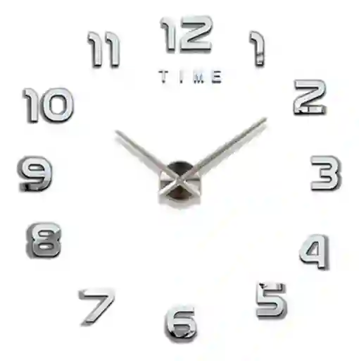 Reloj De Pared 90x90 Cm Con Números 3d Silencioso