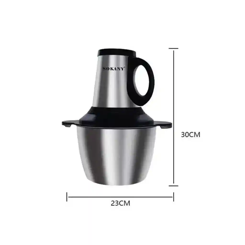 Picatodo Eléctrico Sokany 4 Litros Para Carnes Y Verduras Acero Inoxidable