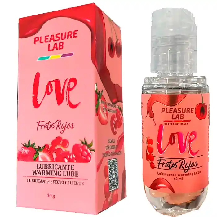 Lubricante Anal Caliente Vaginal Comestible Frutos Rojos Pleasure Lab Warming Effect Lub Sexo Oral Erotico