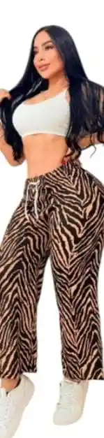 Pantalon Palazzo Zebra Con Bolsillo Escoje Color