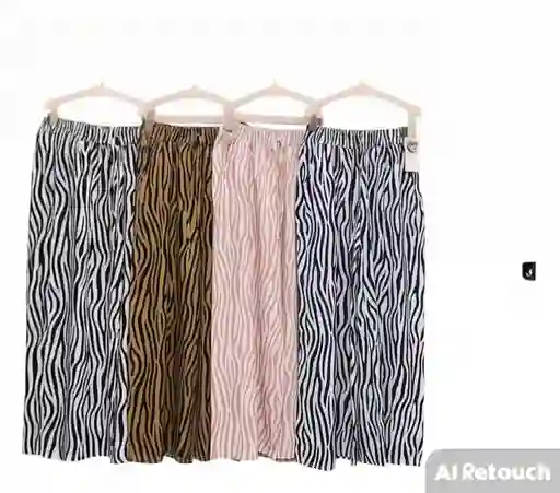 Pantalon Palazzo Zebra Con Bolsillo Escoje Color