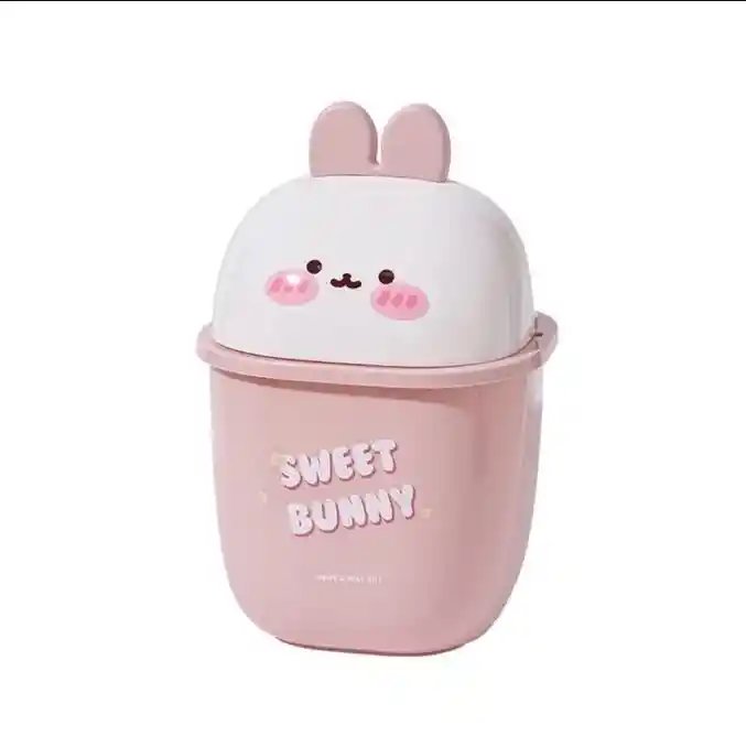 Mini Basurera De Escritorio Con Tapa Decorativo Cubo De Almacenamiento