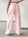 Pantalon Bota Ancha Estampado Rombos Talla Unica