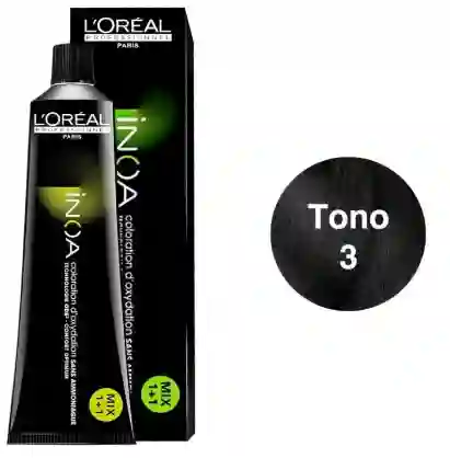 Loreal Inoa Sin Amoniaco Tono 3 Castaño Oscuro