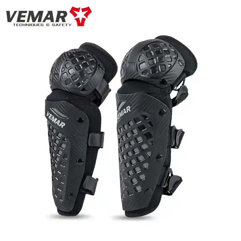 Rodilleras + Coderas Kit Proteccion Moto Vemar Carbon E-30