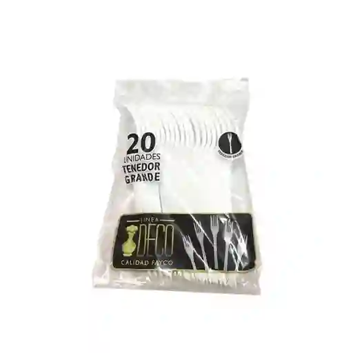 Deco Tenedor Blanco X 20und
