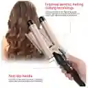Rizadora Sirena Dorada Triple Barril Ondulador De Pelo