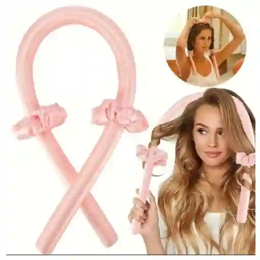 Rizador De Pelo Sin Calor Con Diadema Y Pinza Ondas
