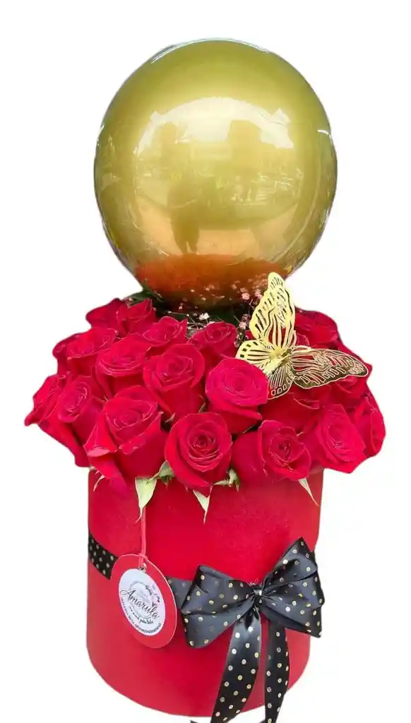 Rosas Rojas En Cilindro