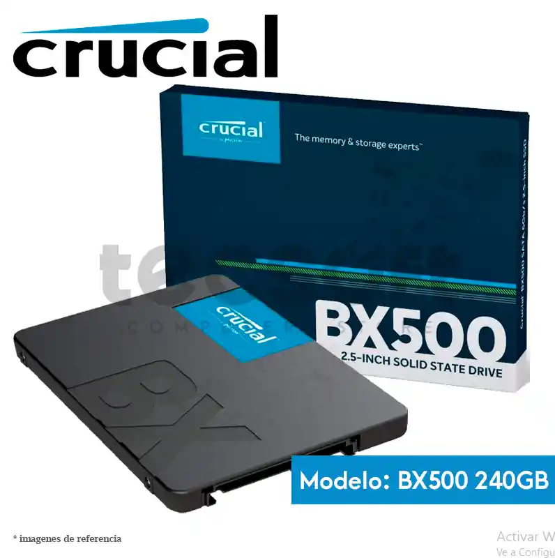 Unidad Estado Solido Ssd Crucial Original Bx500 De 240gb Sata3 Nuevo Sellado-compuvirtua/ Medellin