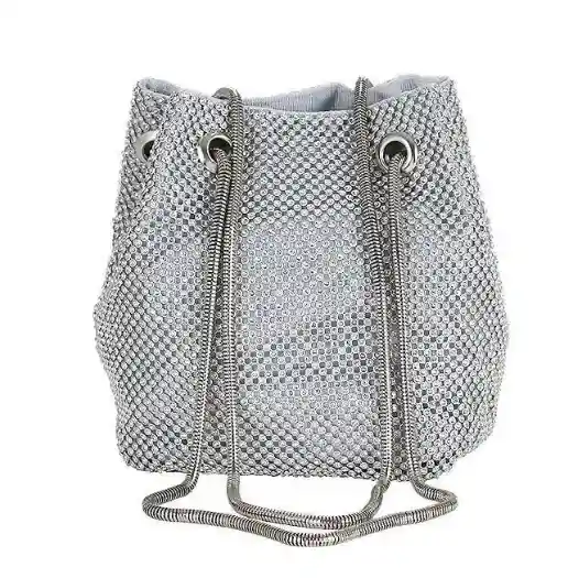 Bolso Tula Brillante Plateado