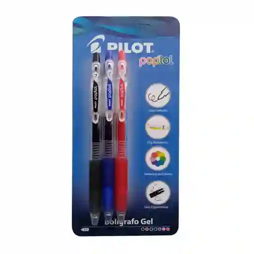 Boligrafo Gel 0.7 Retractil Pop`lol X3 Und