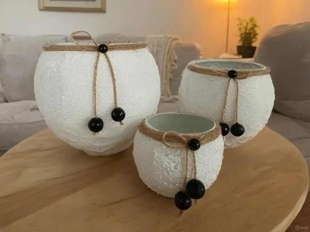Set 3 Jarrones De Cristal