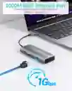 Hub Multipuerto Usb Tipo C 8 En 1 / 3 Usb Hdmi Lector Sd Lan