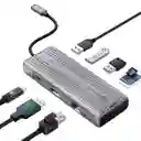 Hub Multipuerto Usb Tipo C 8 En 1 / 3 Usb Hdmi Lector Sd Lan