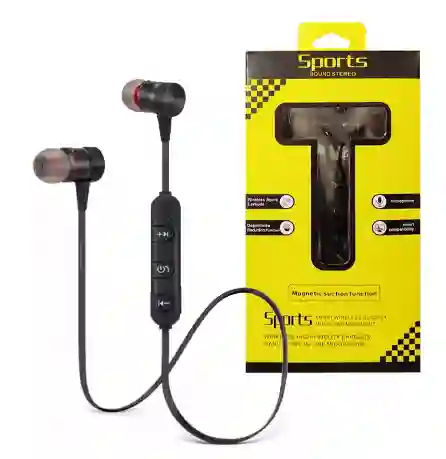 Audifonos Cuellera Sport Bluetooth Caja Amarilla