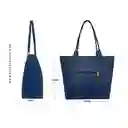 Bolso De Hombro Shopping Y Monedero Mila Azul