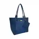 Bolso De Hombro Shopping Y Monedero Mila Azul