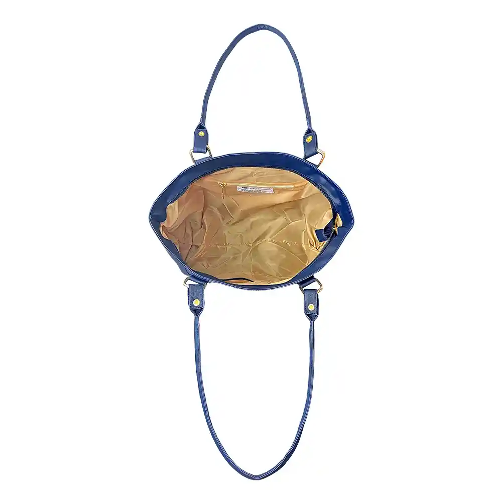 Bolso De Hombro Shopping Y Monedero Mila Azul