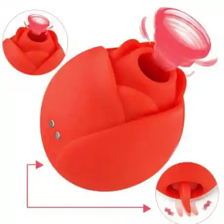 Succionador Rosa Con Lengua: Doble Estimulación