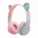 Audífonos Bluetooth P47 Orejas Gato Led Inalámbricos