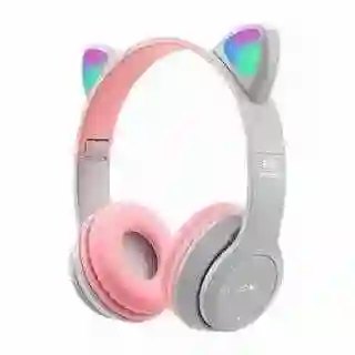 Audífonos Bluetooth P47 Orejas Gato Led Inalámbricos