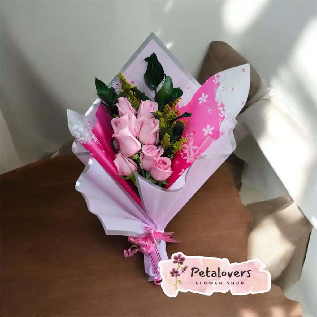 Bouquet De 7 Rosas Rosadas