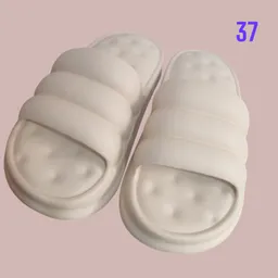 Pantufla Caucho Blancas Talla 37