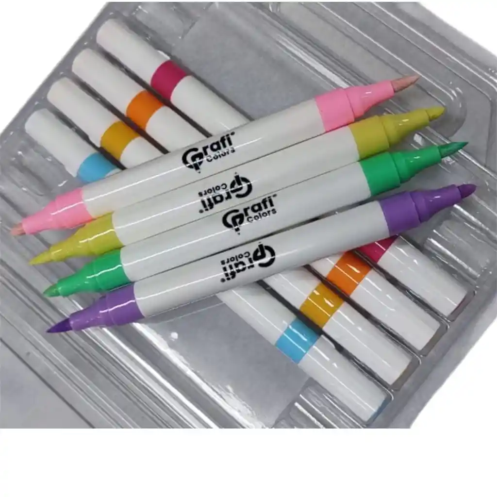 Marcadores Punta Pincel Doble Punta Pastel