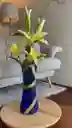 Florero Jarrón De Vidrio Azul (inca)