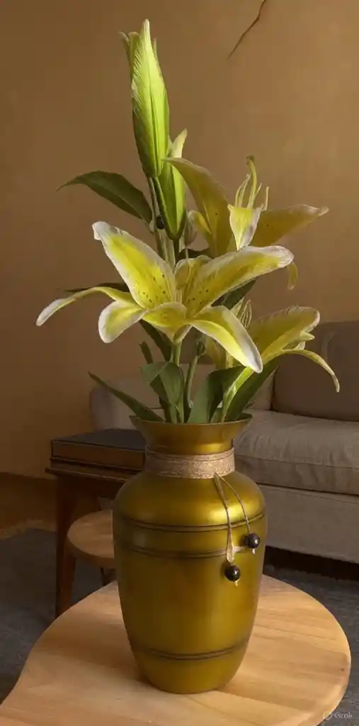 Florero Jarrón De Cristal Color Dorado (nice)