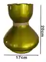 Florero Jarrón De Cristal Color Verde Metalizado (i̇stanbul)