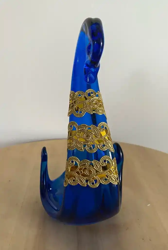 Cisne De Cristal Color Azul (swan)