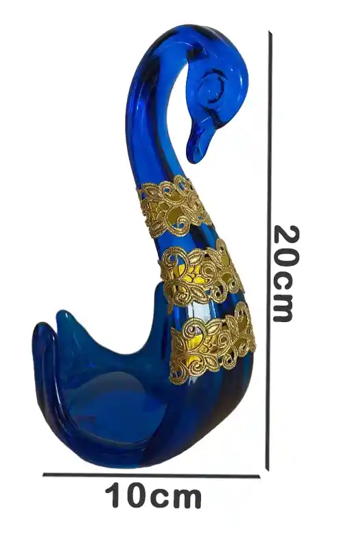 Cisne De Cristal Color Azul (swan)