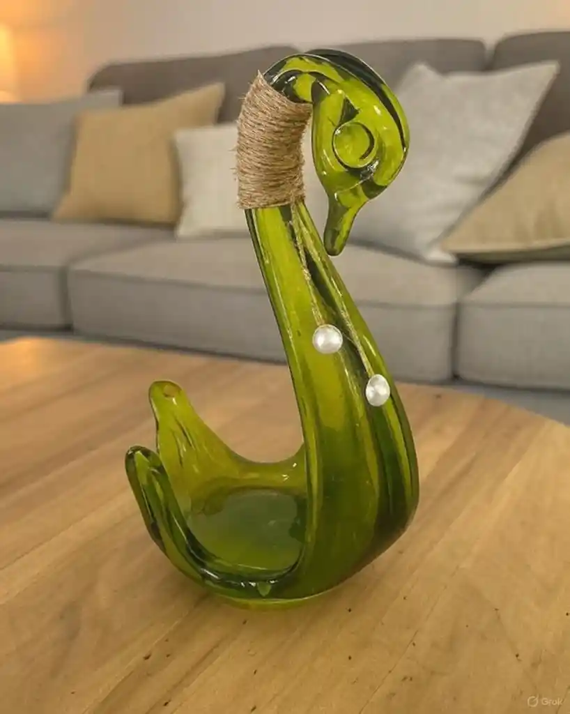 Cisne De Cristal Color Verde (swan)